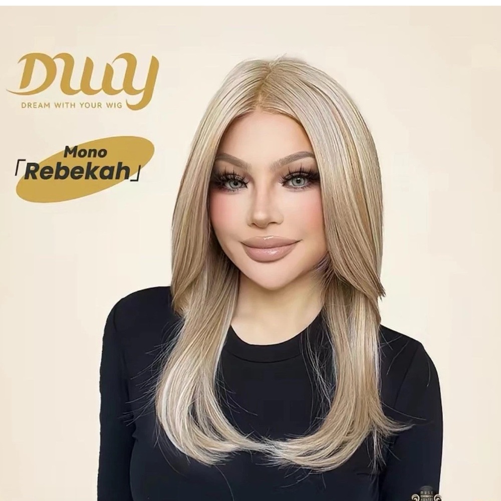 Rebekah Mono Lace Front Free Part Long Straight Blonde Glueless Synthetic WigNew